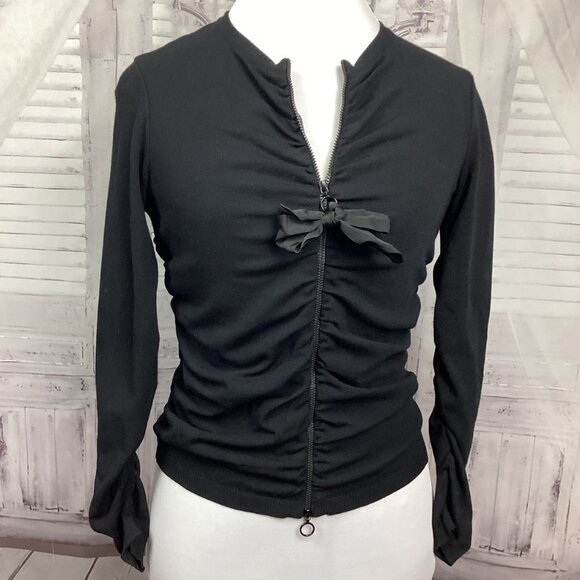 Moschino Black Full Zip Sweater Jacket 12 - Picture 1 of 16
